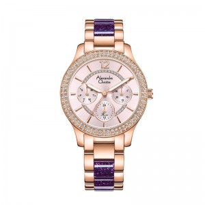 Alexandre Christie AC 2914 Rosegold Purple Diamond BFBRGLPPU